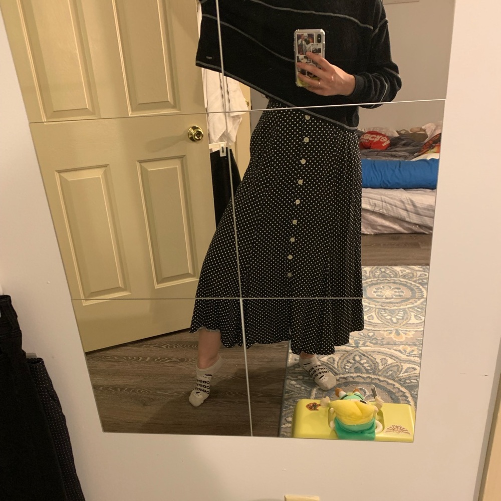 Long Polka Dot Skirt